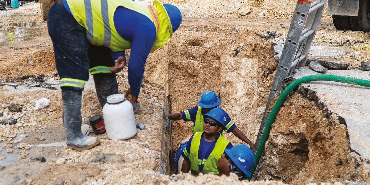 Cuadrilla Aguakan en obra