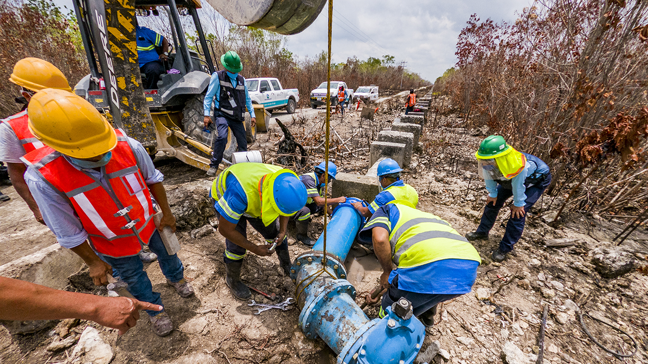 ANUNCIA AGUAKAN POSIBLE AFECTACIÓN POR REPARACIÓN DE FUGAS EN LINEAS DE 32” Y 36” DE LA RED DE AGUA POTABLE