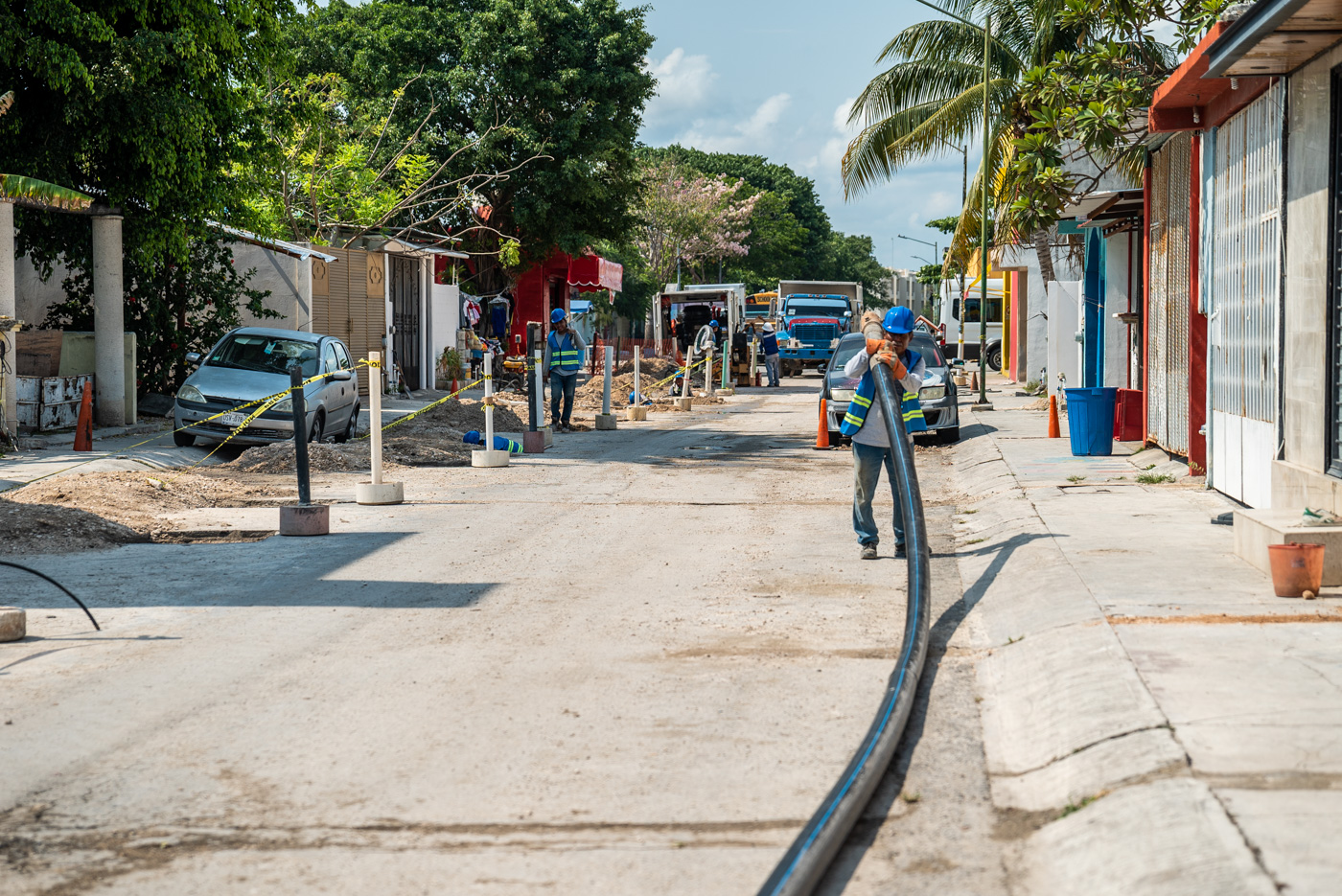 AGUAKAN RENUEVA RED DE AGUA POTABLE EN PLAYA DEL CARMEN, EN EL SECTOR 7 DEL FRACCIONAMIENTO VILLAMAR II.