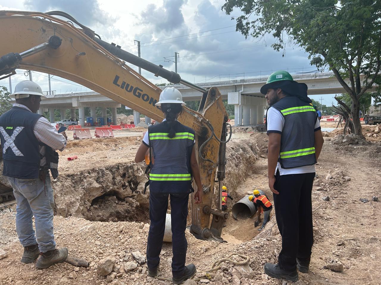 ANUNCIA AGUAKAN AFECTACIÓN DE SERVICIO POR RUPTURA EN EL TRAMO 5 DEL TREN MAYA EN SOLIDARIDAD