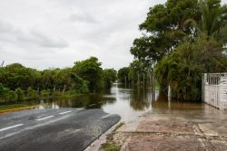 Calles inundadas por las lluvias