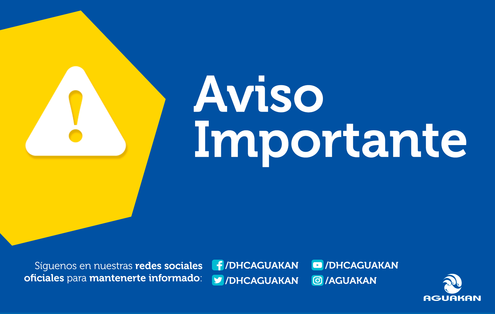COMUNICADO AGUAKAN