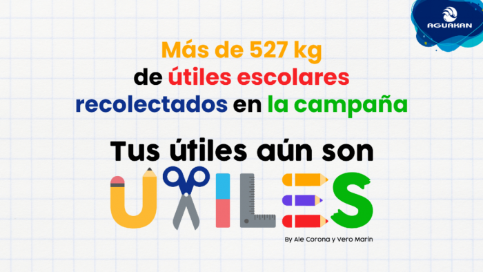 Aguakan rompe récord con “Tus útiles aún son útiles”: más de 527 kg