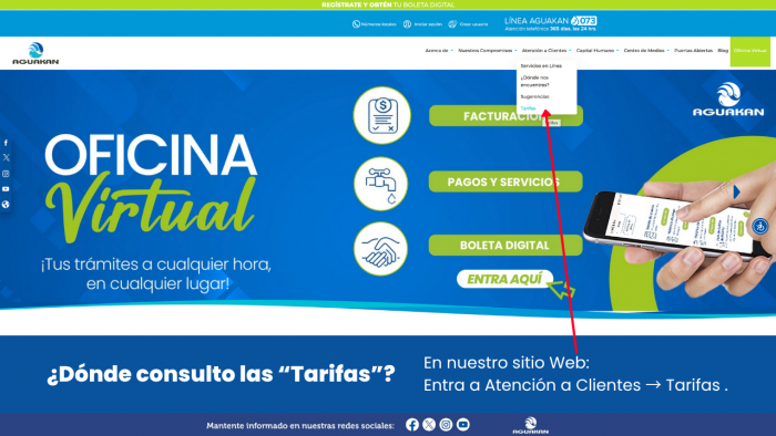Consulta tarifas CAPA vigentes, pasos de cálculo y descarga el PDF oficial actualizado.