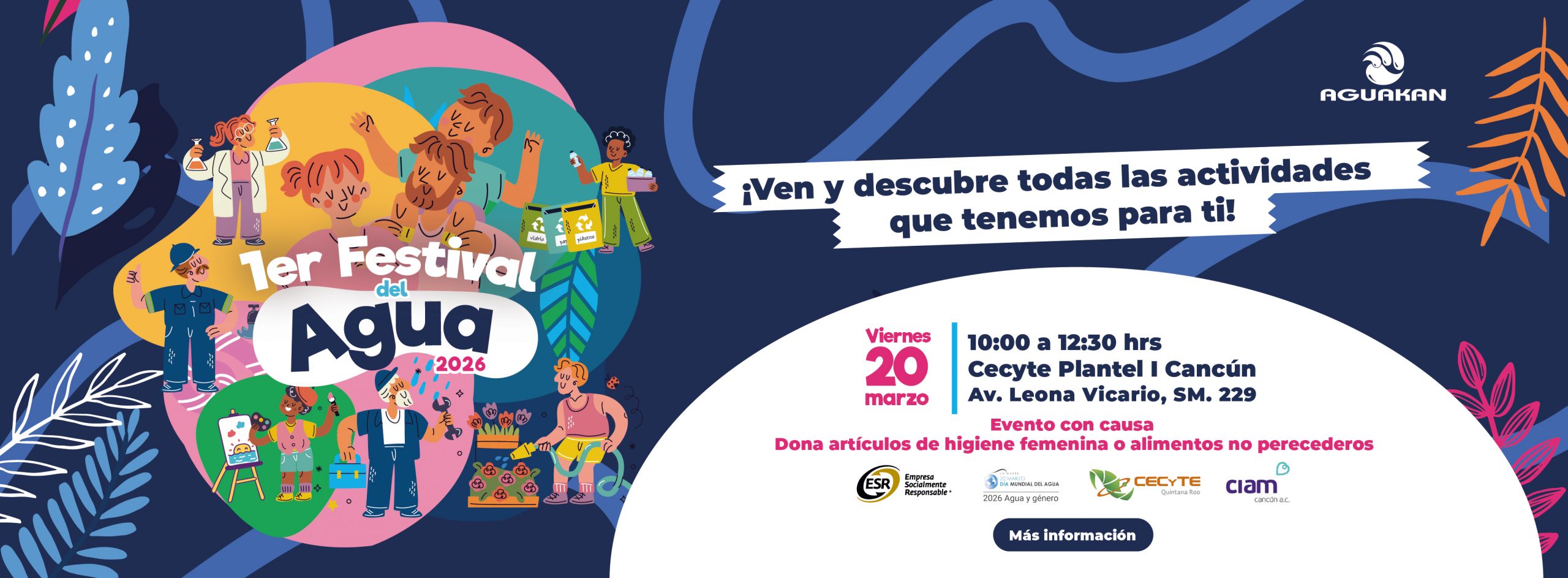 Aguakan invita al 1er Festival del Agua en Cancún en el marco del Día Mundial del Agua