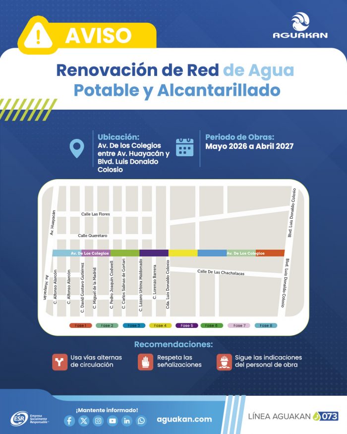 Obras Av. Colegios Cancún