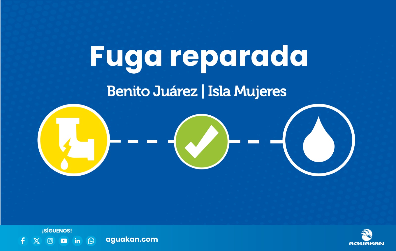 Postura Institucional – Aguakan informa a la ciudadanía sobre la recuperación del servicio de agua potable