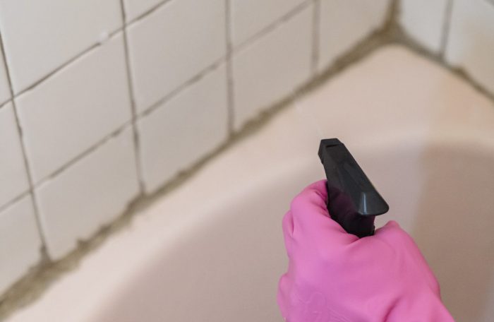 Moho en las paredes del baño por exceso de humedad